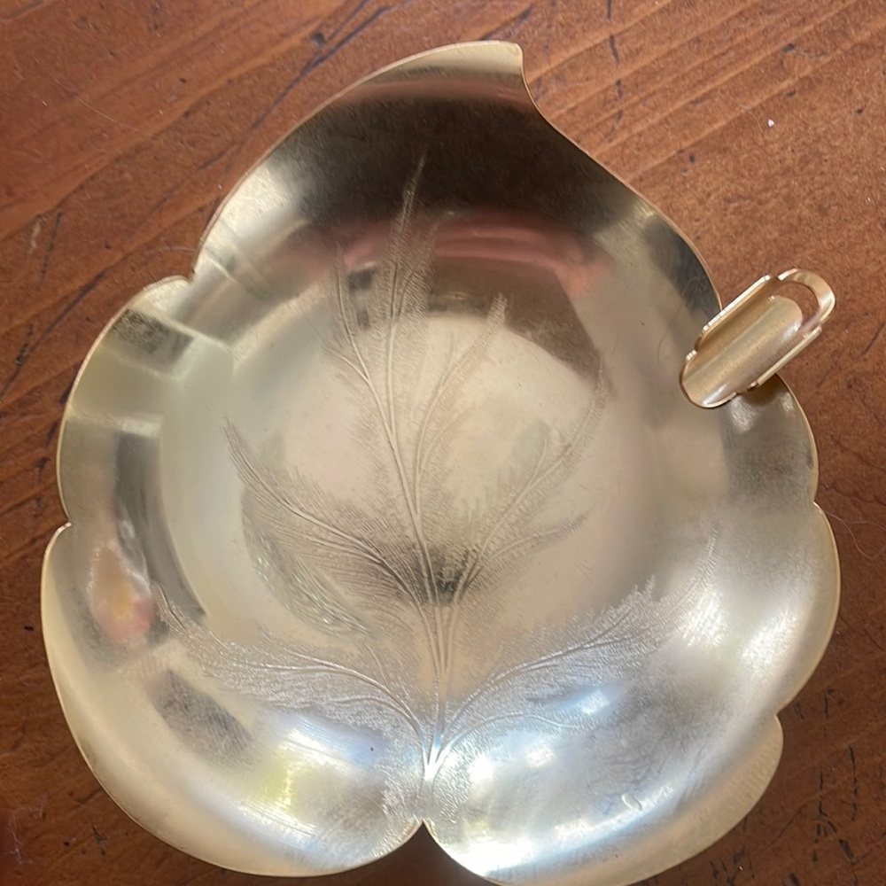 Vintage Gold ashtray from Italy